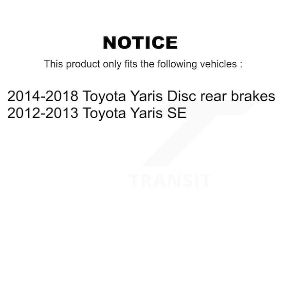 Front Rear Semi-Metallic Brake Pads Kit For Toyota Yaris